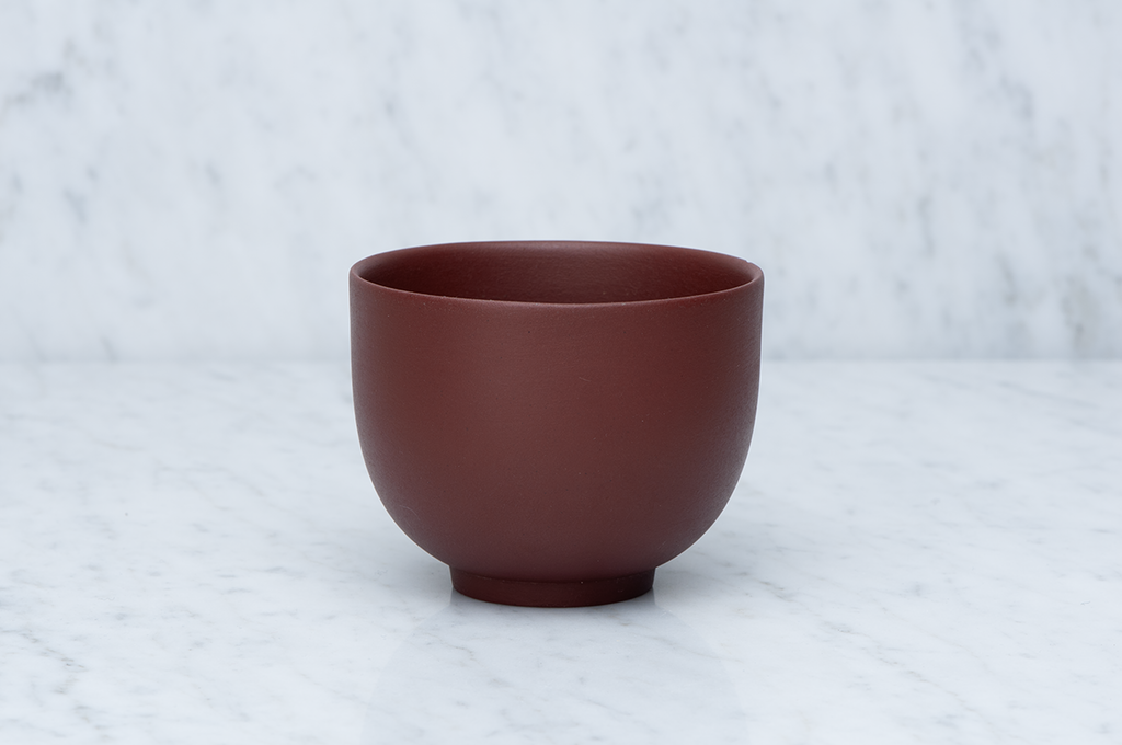 Brun rund keramikkopp 1,5 dl