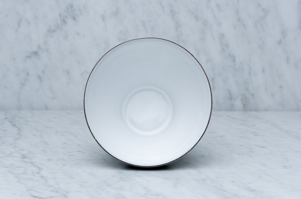 Vit keramikskål 13 cm diameter insida