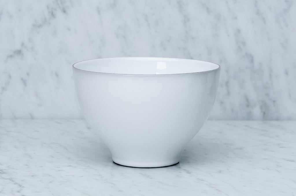 Vit keramikskål 13 cm diameter