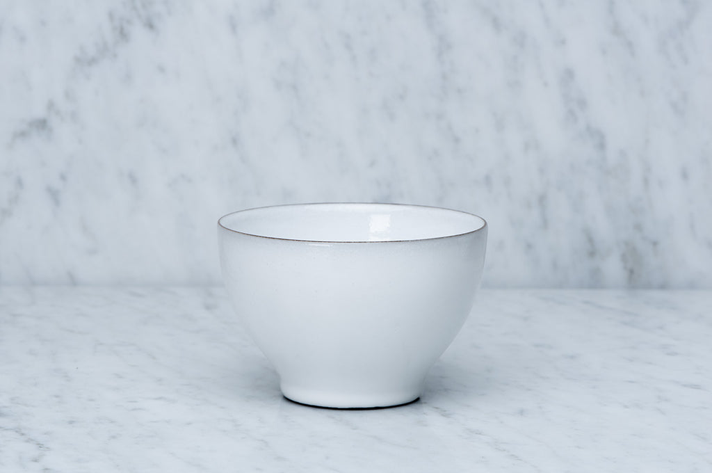 Vit keramikskål 10 cm diameter