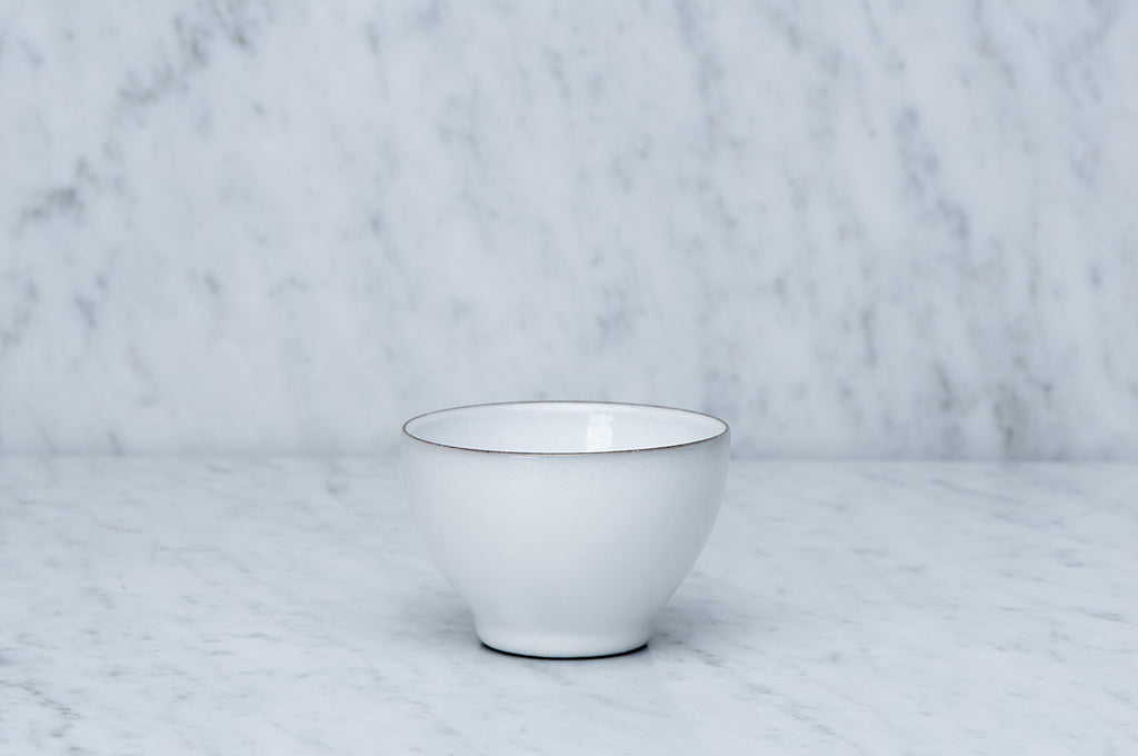 Vit keramikskål 7 cm diameter